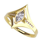 Anillo de Compromiso en Oro Amarillo 14K con Circonia -  Talla:5/ FJ605-14Y-CZ-5