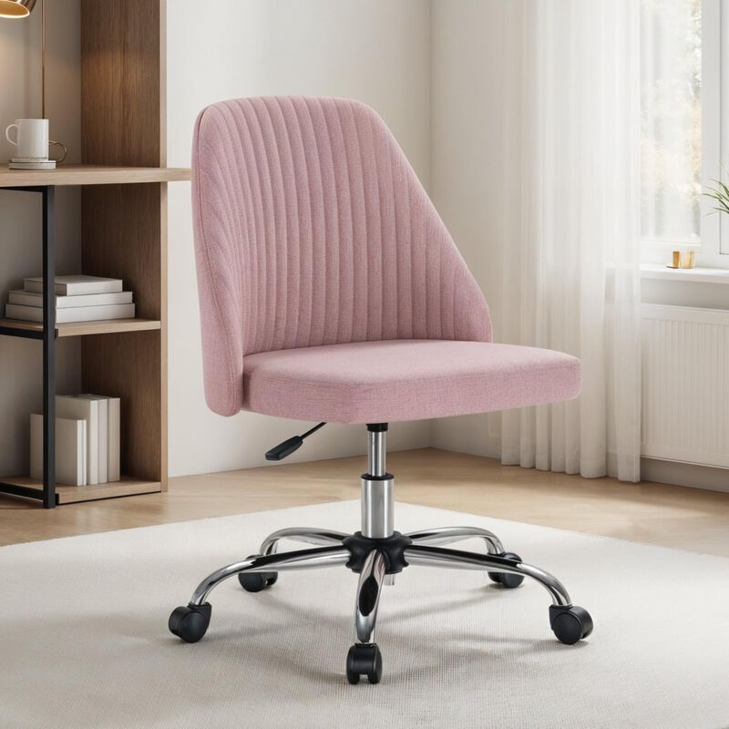 Silla De Escritorio Simple Deluxe Sin Brazos Ro... image number null