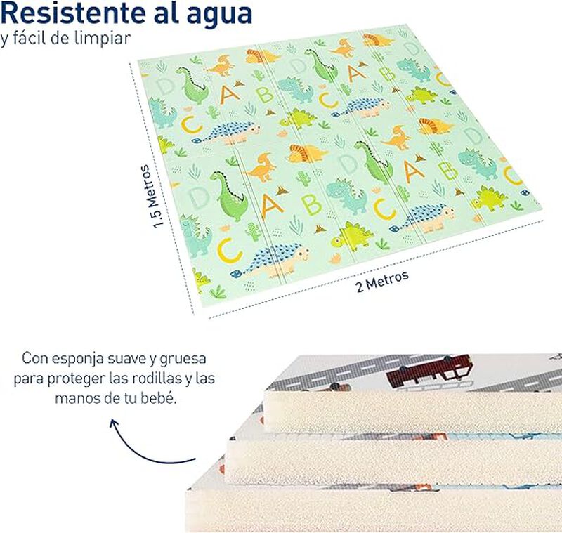 Tapete de Dinosaurios Plegable para Bebe Bluel... image number null