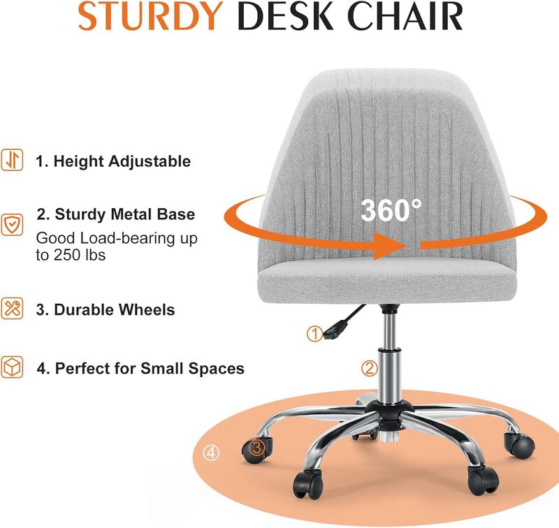 Silla De Escritorio Simple Deluxe Sin Brazos Gr... image number null