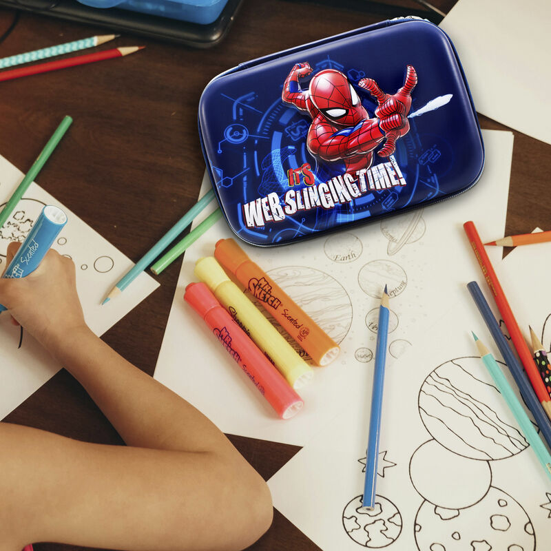 Estuche Escolar R&iacute;gido Spiderman, Organizador p... image number null