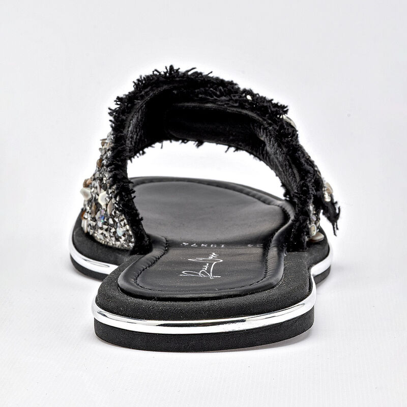 Been Class sandalia piso para mujer negro plata... image number null