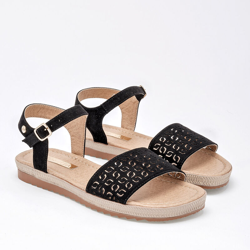 Moramora Sandalia para mujer negro image number null