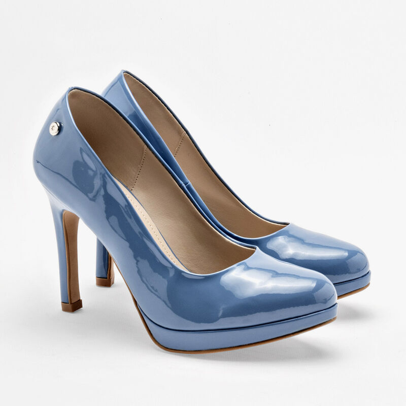 Moramora Zapatilla para mujer azul charol image number null