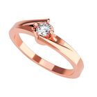 Anillo de Compromiso de 14K con Diamante de Laboratorio 0.20 CT F VS1 Talla 11 ORO ROSA 14K&ndash; / FJ796-20-14R-LG-11