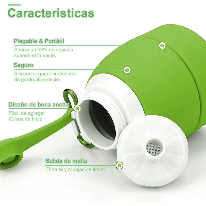 Termo Botella Deportiva Meimia 580ml Verde image number null
