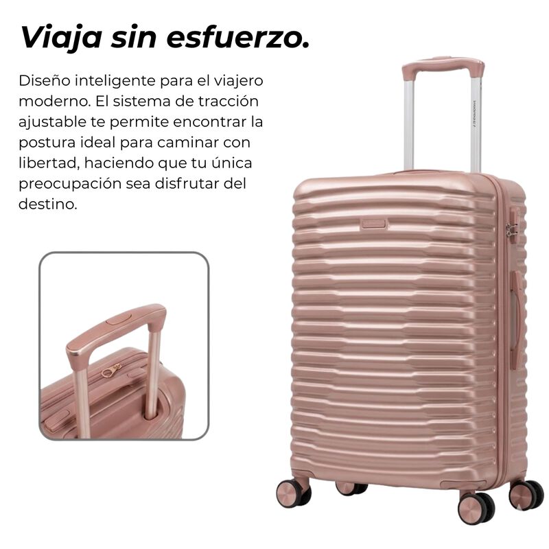 Set 4 Maletas Viaje Ross&sacks Nomada Rosa Dora... image number null