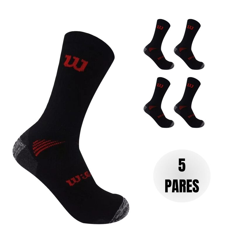 Wilson 5 Pares de Calcetas para Hombre, Color N... image number null