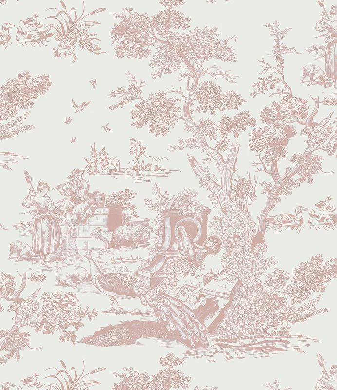 Papel Pintado Ciciwind, 5 M X 40 Cm, Blanco Y R... image number null