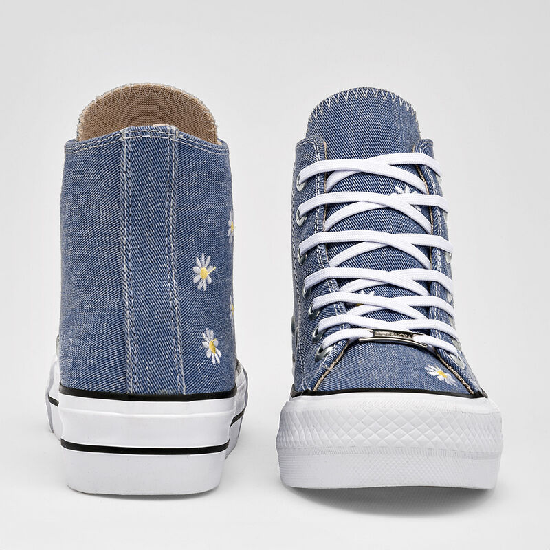 Moramora Tenis urbano para mujer azul blanco am... image number null