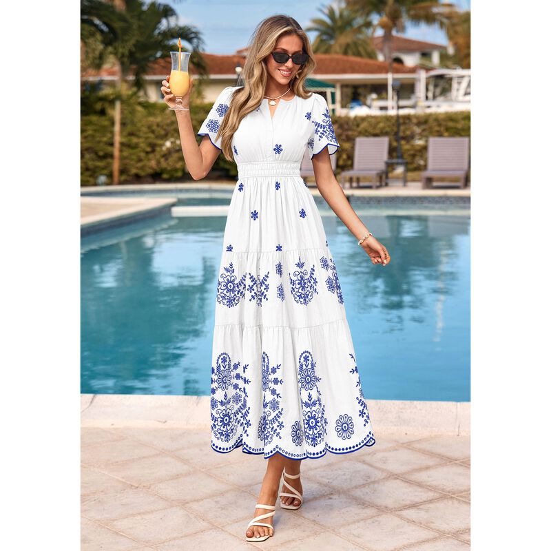 Vestido Prettygarden Boho Floral Maxi Verano image number null