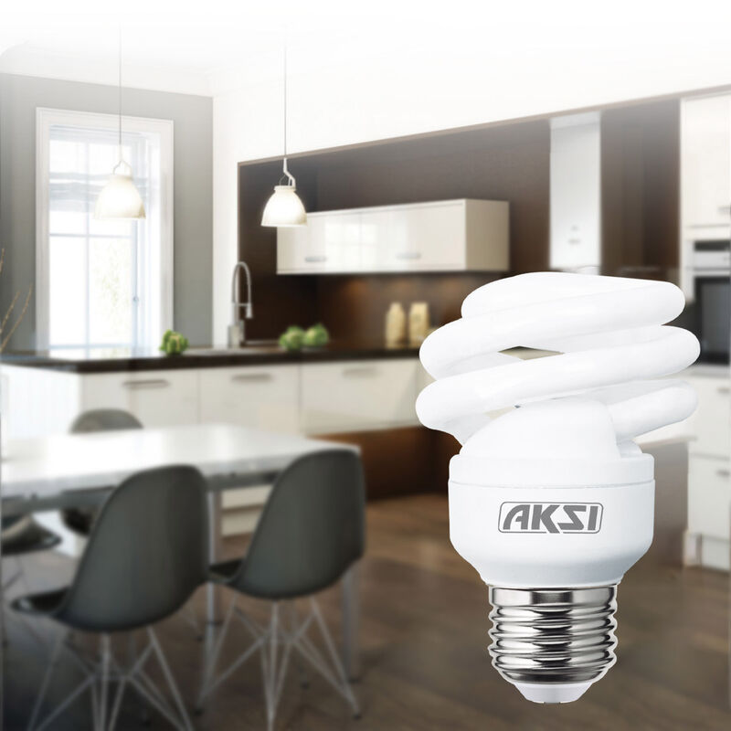 Pack de 20 focos ahorradores Aksi 13W Mini Espi... image number null