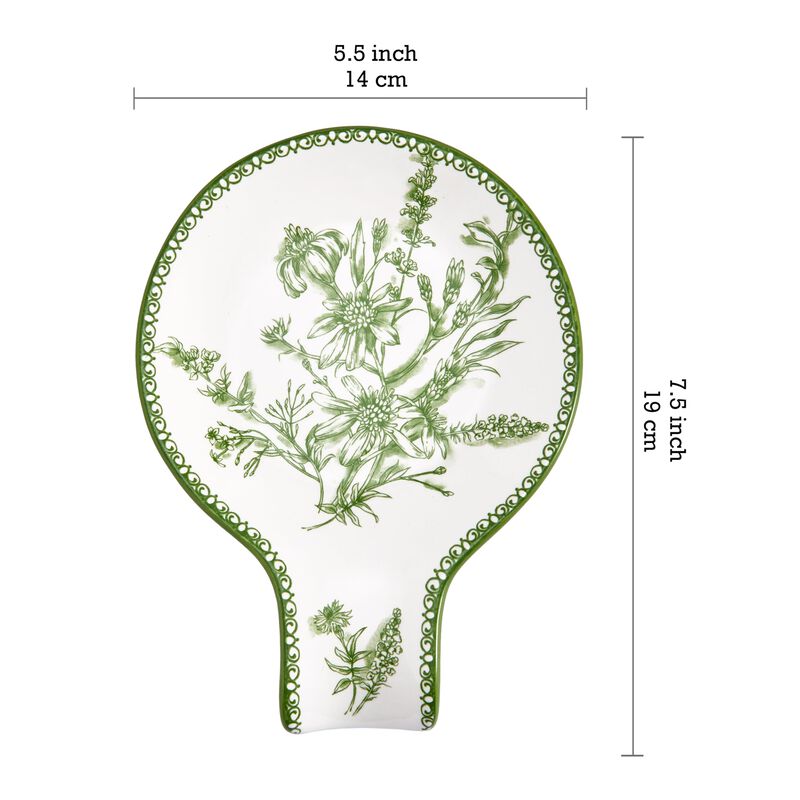 Reposacucharas Bico 14 cm Verde Toile De Jouy image number null