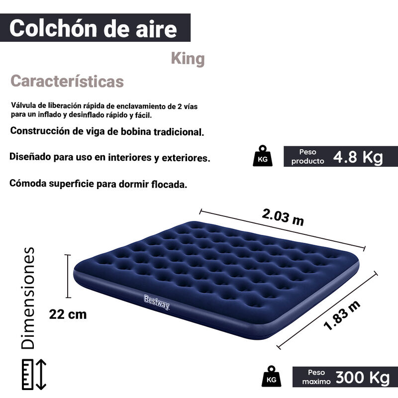 Colchon Inflable Premium King Size Bestway image number null
