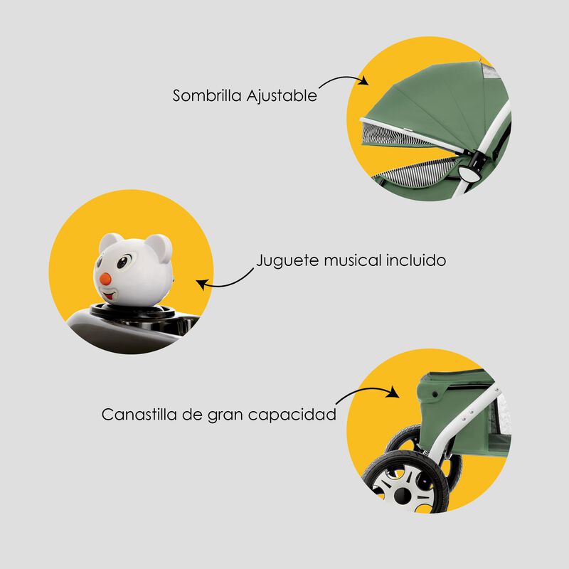 Carriola premium musical unyotons menta reversi... image number null