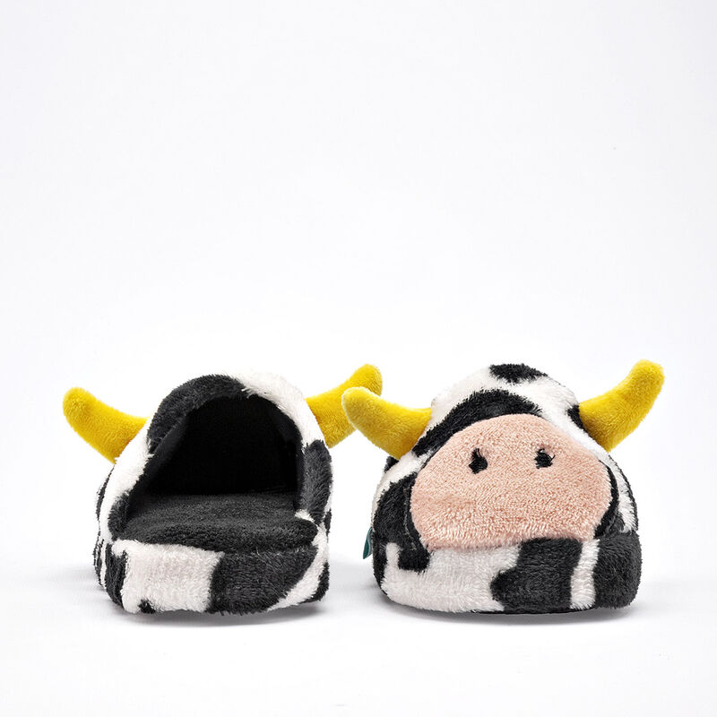 Huarachetas Pantufla para ni&ntilde;a negro blanco BAJ... image number null