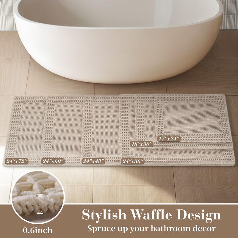 Tapete Resare Para Ba&ntilde;o 61 &times; 91 cm Beige Claro ... image number null