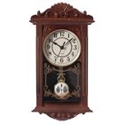 Reloj De Pared Clockswise Vintage Grandfather Con Aspecto De Madera, Marr&oacute;n