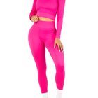 Set Deportivo Mujer Gym Yoga CONJ-075 Fucsia Casual Top Y Pants