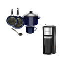 Bateria Ekco Jeans 6 Piezas Azul + Cafetera Personal Black & Decker CM618 0.5L END/SYP