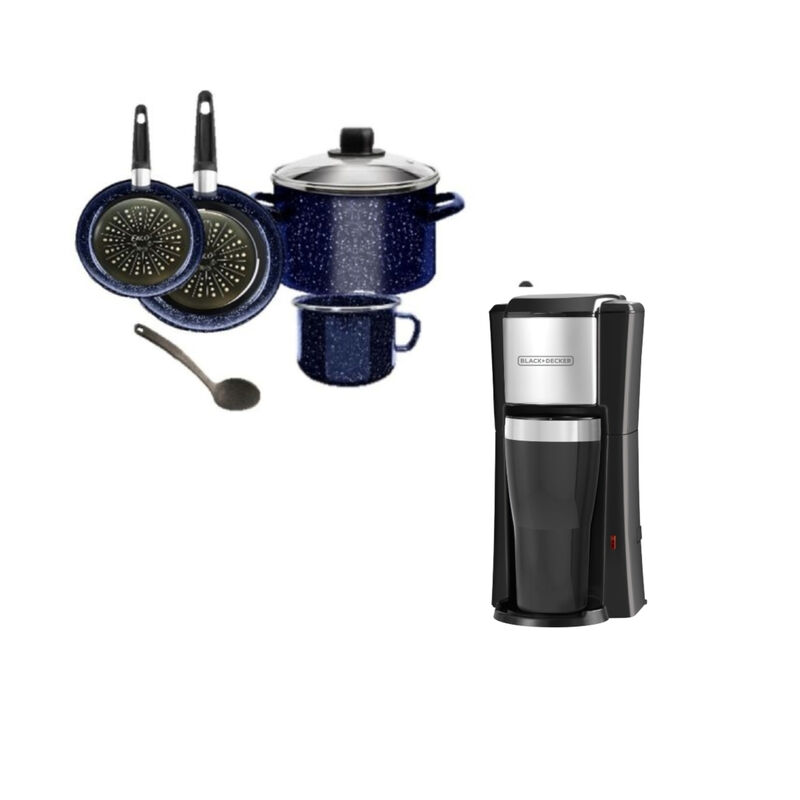 Bateria Ekco Jeans 6 Piezas Azul + Cafetera Per... image number null