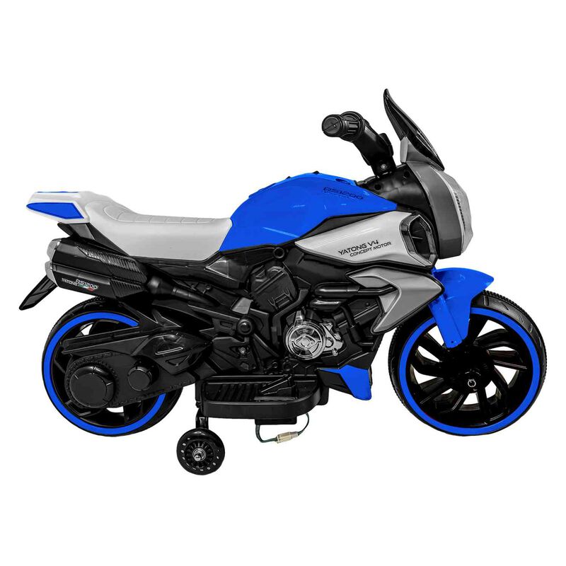 Moto Montable El&eacute;ctrica Azul 6v Luces M&uacute;sica Us... image number null