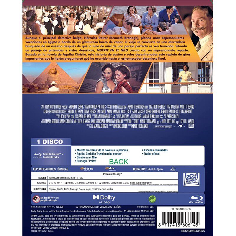 Muerte en el Nilo - Steelbook [Blu-ray] image number null