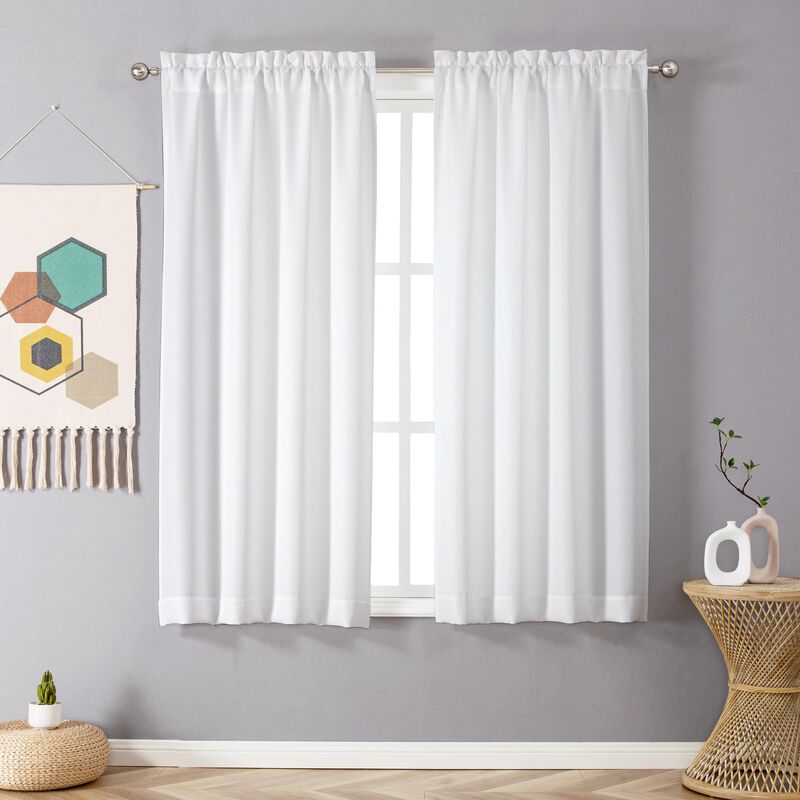 Cortinas Chyhomenyc 160 cm Blanco &ndash; Juego De 2 ... image number null