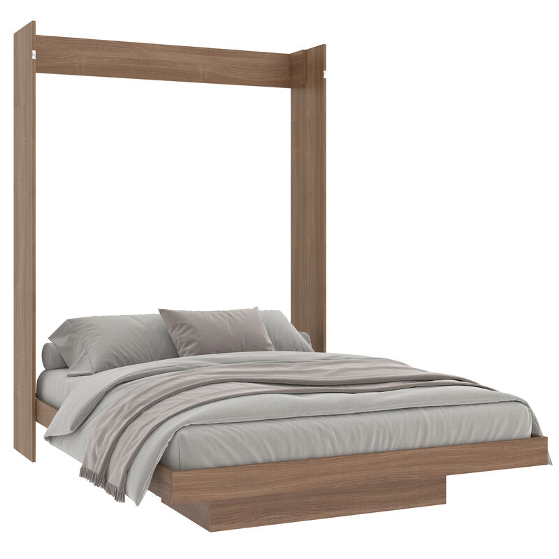 Cama Matrimonial Abatible Con Estantes Caf&eacute; CB9... image number null