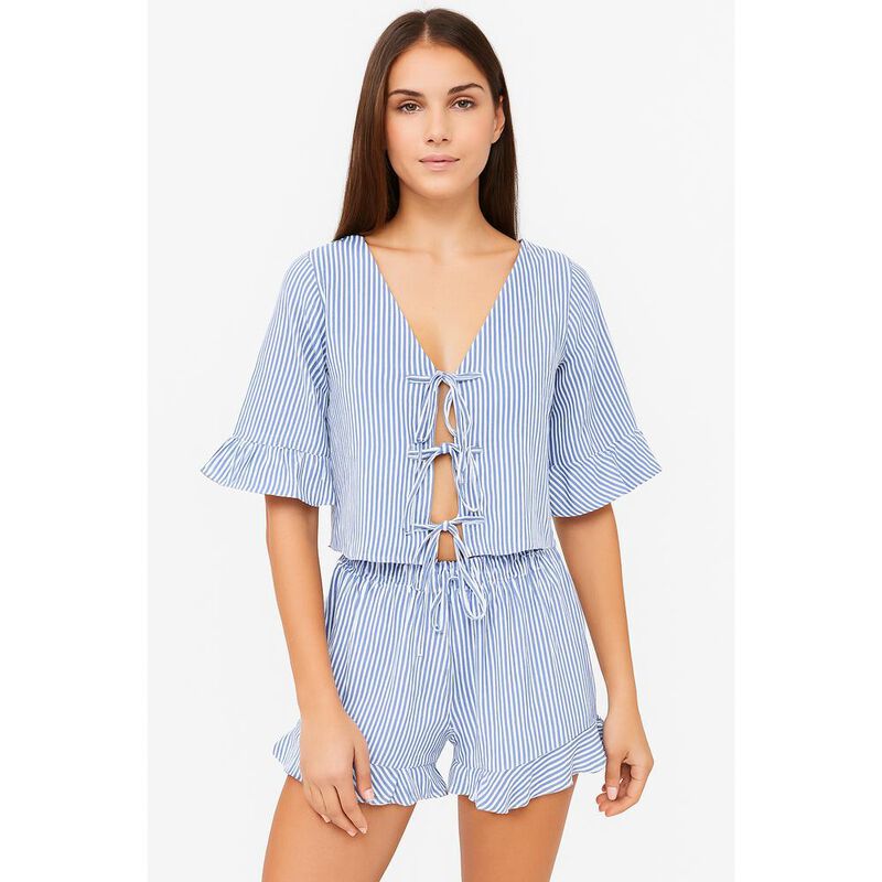 Conjunto de Lino Strech rayas image number null