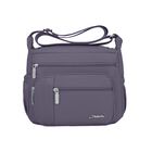 Bolso Wytidian De Nylon Impermeable P&uacute;rpura Mediano