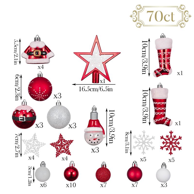 Set De Adornos Navide&ntilde;os Valery Madelyn, 70 Qui... image number null
