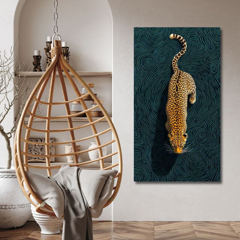 Cuadro Decorativo Impreso 60x80cm Felino Abstra... image number null