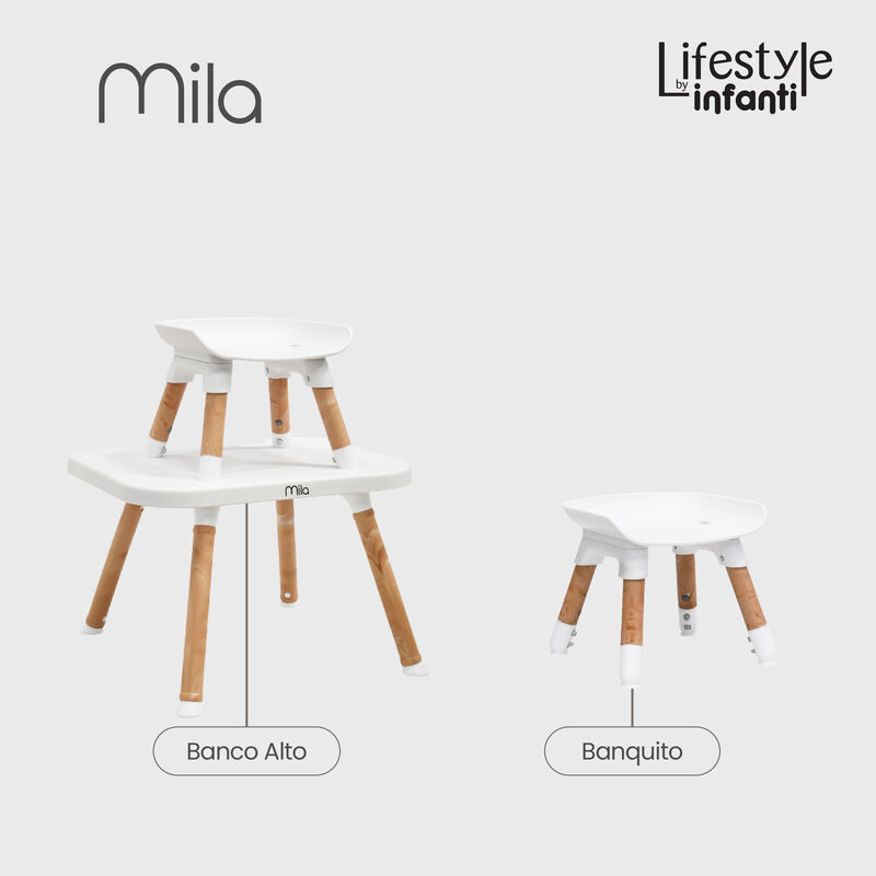 Silla Alta Mila 6 En 1 Gris image number null
