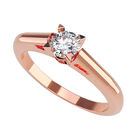 Anillo de Compromiso de 14K con Diamante de Laboratorio 0.50 CT F VS1 Talla 5.5 ORO ROSA 14K&ndash; / FJ847-50-14R-LG-55