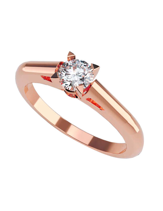 Anillo de Compromiso de 14K con Diamante de Lab... image number null