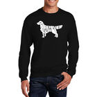 Sudadera De Cuello Redondo Word Art Para Hombre - Golden Retriever - Negro
