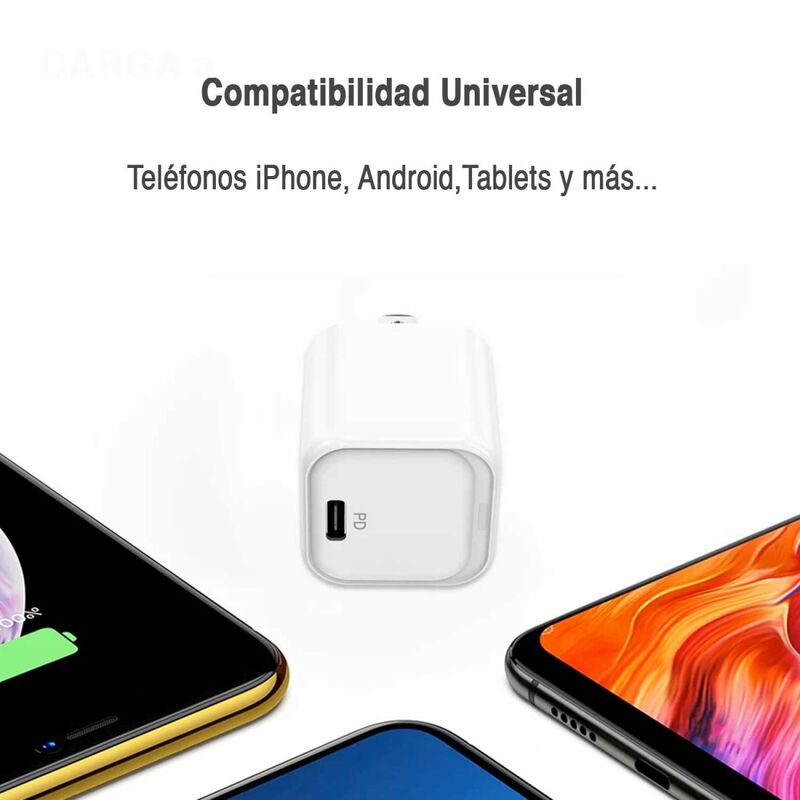 Cargador r&aacute;pido MYBAT USB-C 20W Mini Universal ... image number null
