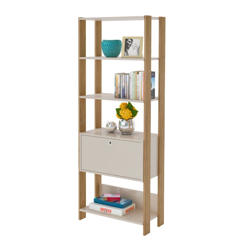 Librero Bertolini Match Off White Roble image number null