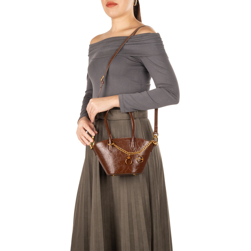 Bolsa Tote Chica Con Pouch Color Caf&eacute; image number null