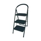 Escalera De Acero Tubular Plegable Con 3 Niveles Negra Namaro Design