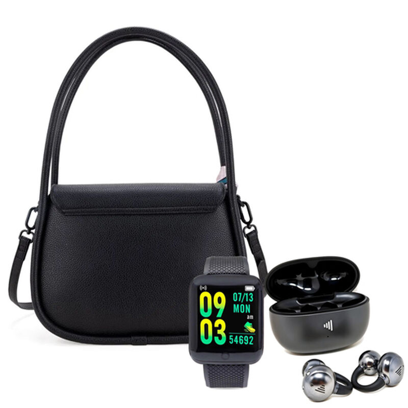 Kit Bolsa Cloe Con Mascada + Smartwatch Hyper T... image number null