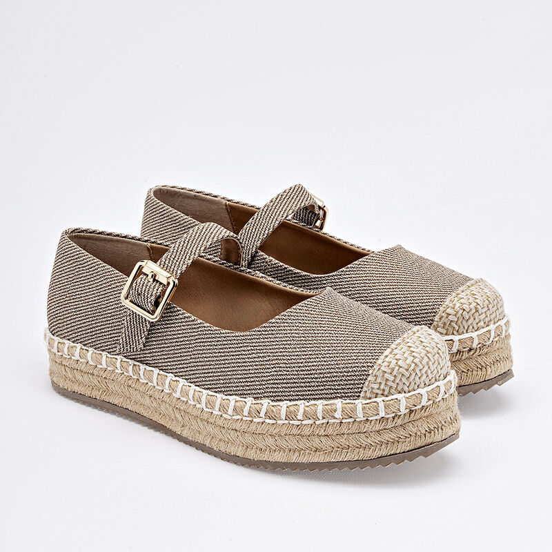 Been Class alpargata plataforma para mujer caf&eacute;... image number null