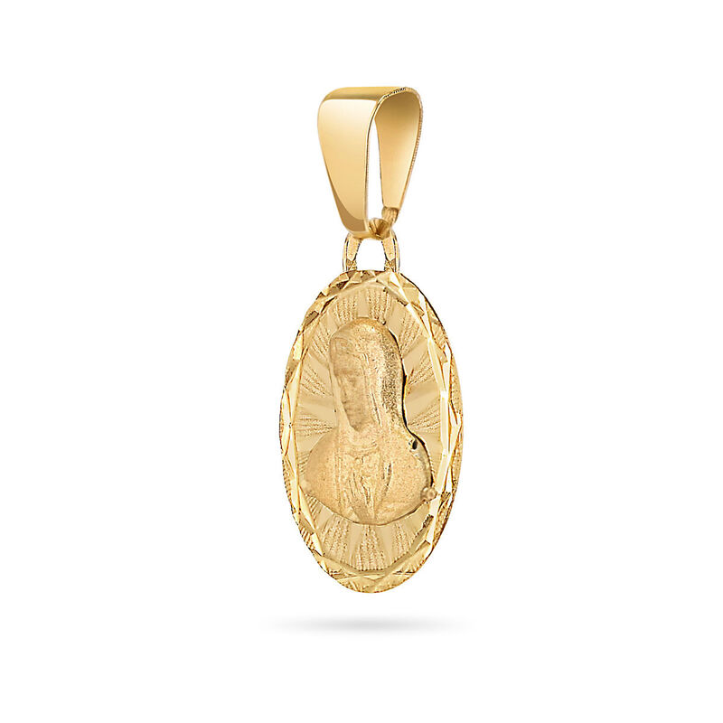 Medalla Ovalada Oro Amarillo 14K Virgen Busto 1... image number null