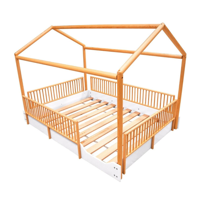 Matrimonial - Cama Casa Montessori de Madera Du... image number null