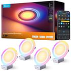 Iluminaci&oacute;n Empotrada Inteligente Govee, Led Rgbic De 15 Cm, 2700k-6500k, Paquete De 4 Unidades