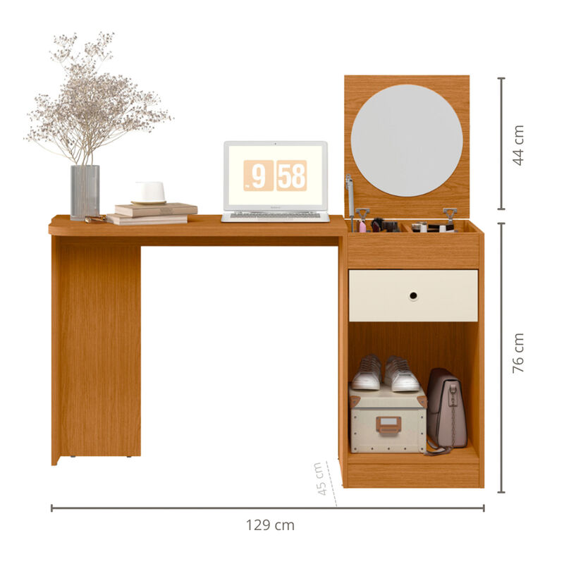 Tocador Vanity Deseo Con Espejo  Cinamomo Off W... image number null