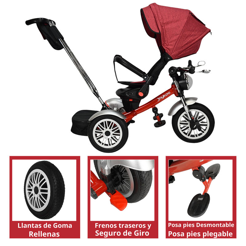 Triciclo para Niños Reclinable Giratorio 360 So... image number null