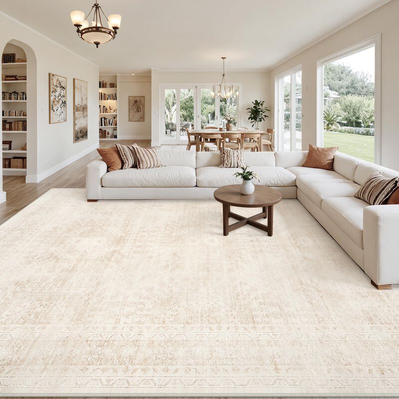 Alfombra De &Aacute;rea Luxturiy 274x183 Cm Beige Lava... image number null