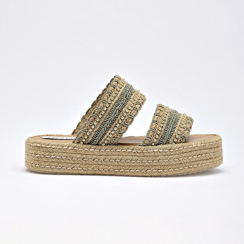 Lady One sandalia plataforma para mujer beige v... image number null
